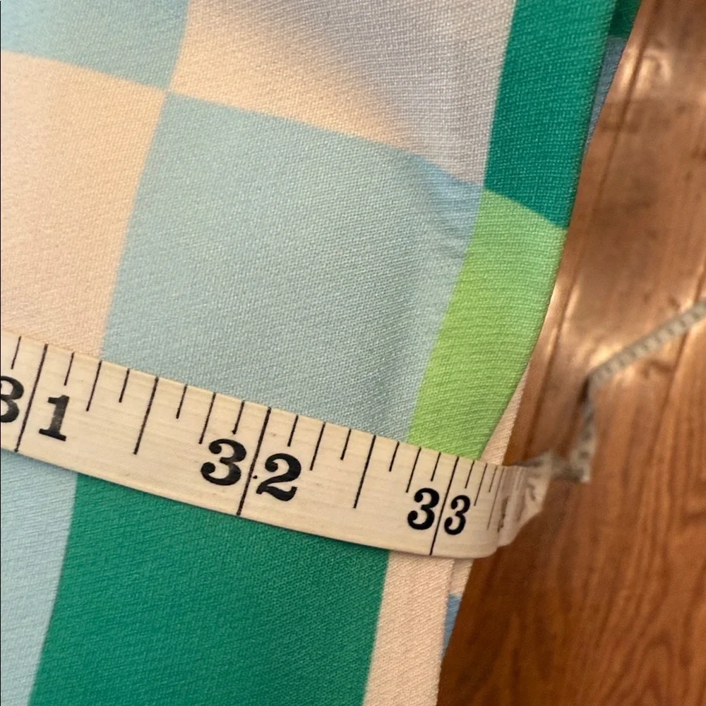 Silka Green and Blue Checkered Mini Dress. Medium. - Picture 11 of 11